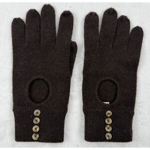 McCulley's Highlands 100% Cashmere Long Gloves One Size Brown Heritage Feminine